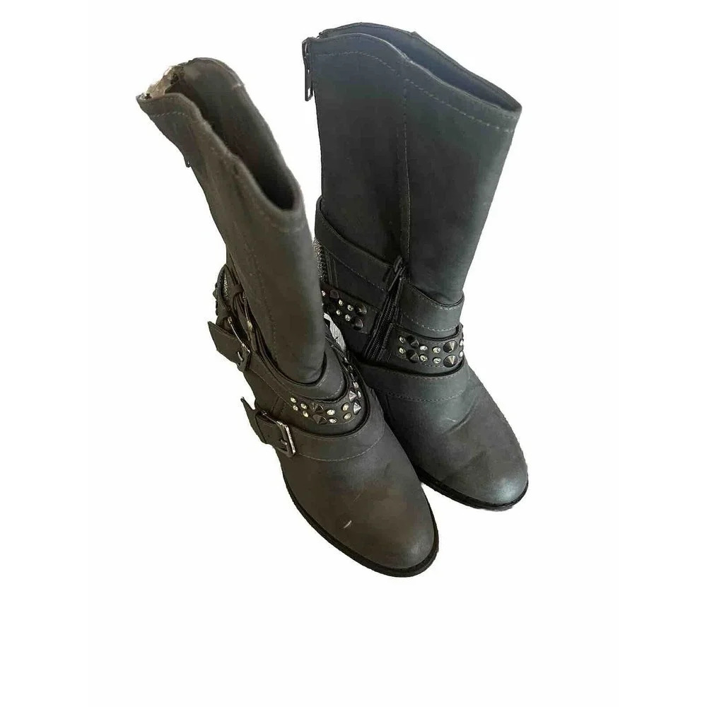 Not Rated Women’s Boots Grey Bling/Studded Size 8